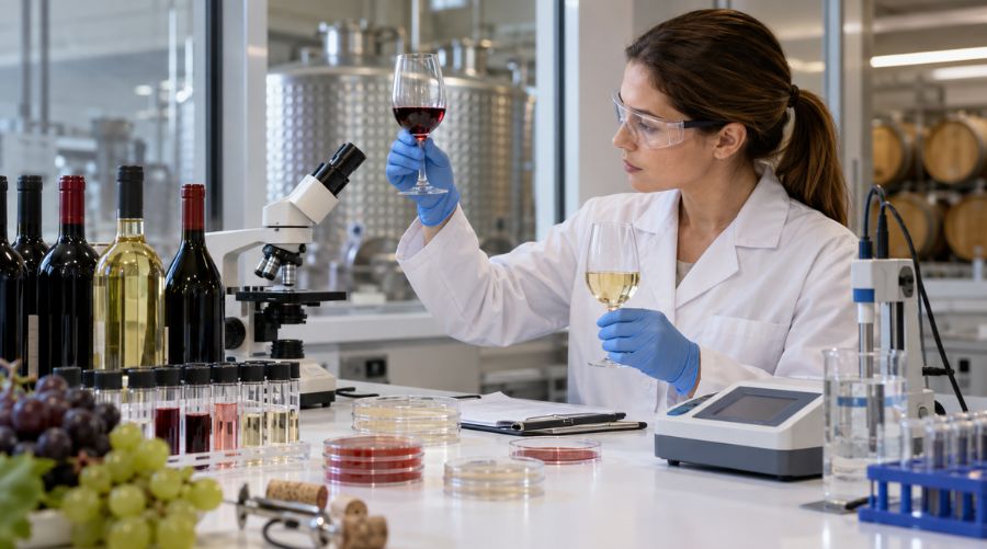 Cómo convierte un técnico los resultados del laboratorio en decisiones sobre el vino